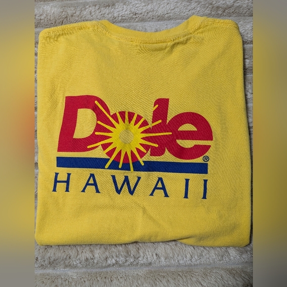 Vintage Y2K Dole Hawaii Yellow Unisex T-Shirt Size M - Picture 5 of 7